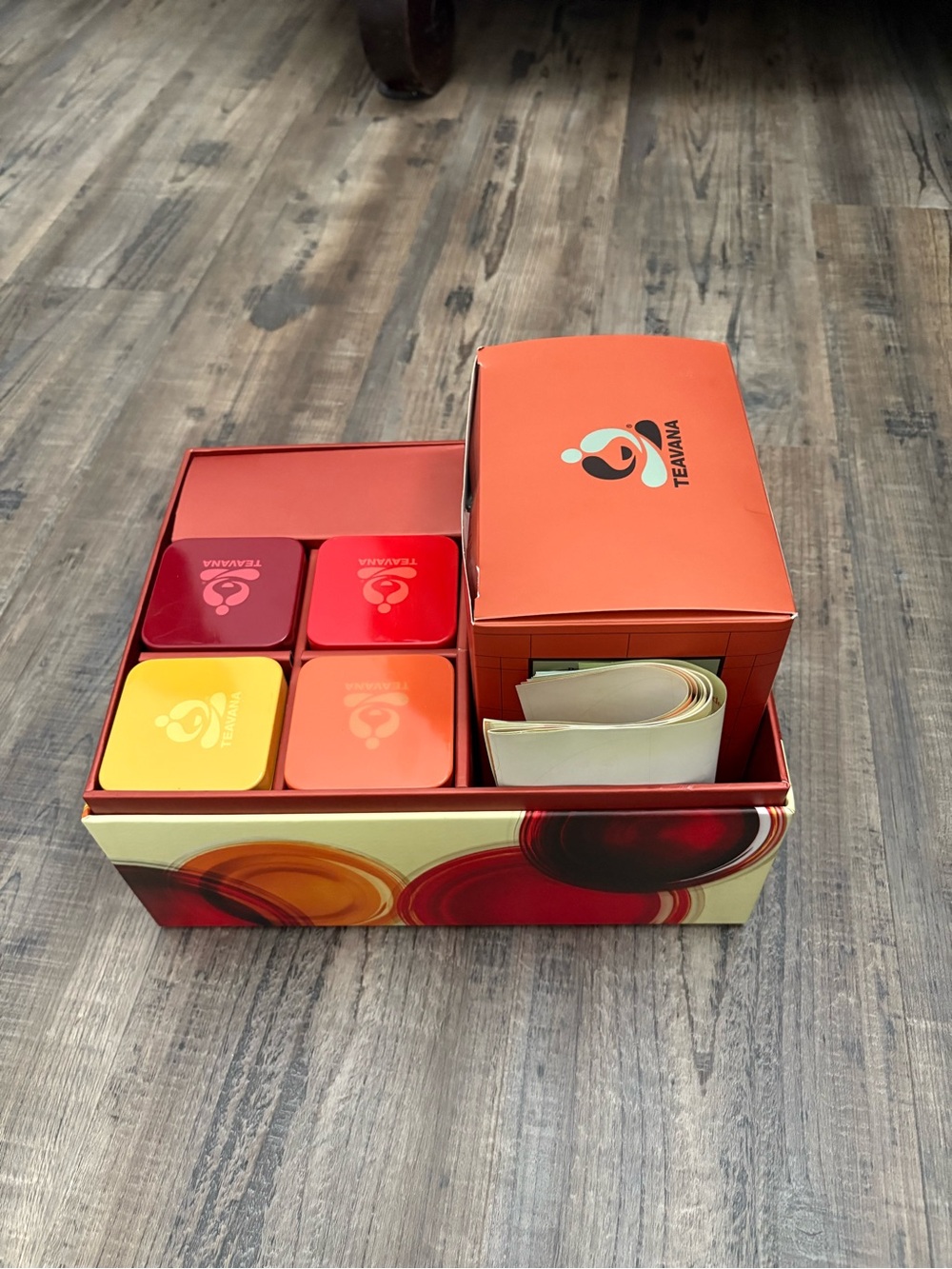 Vintage Teavana empty canister set with brand new perfect tea maker in box